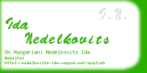 ida nedelkovits business card